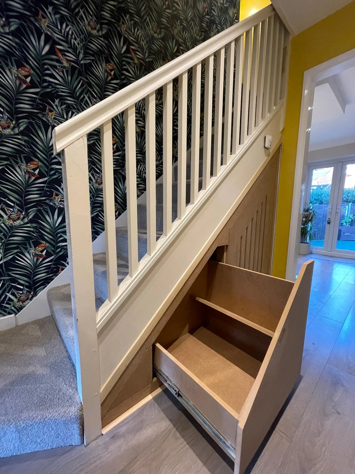 Under stairs storage installation