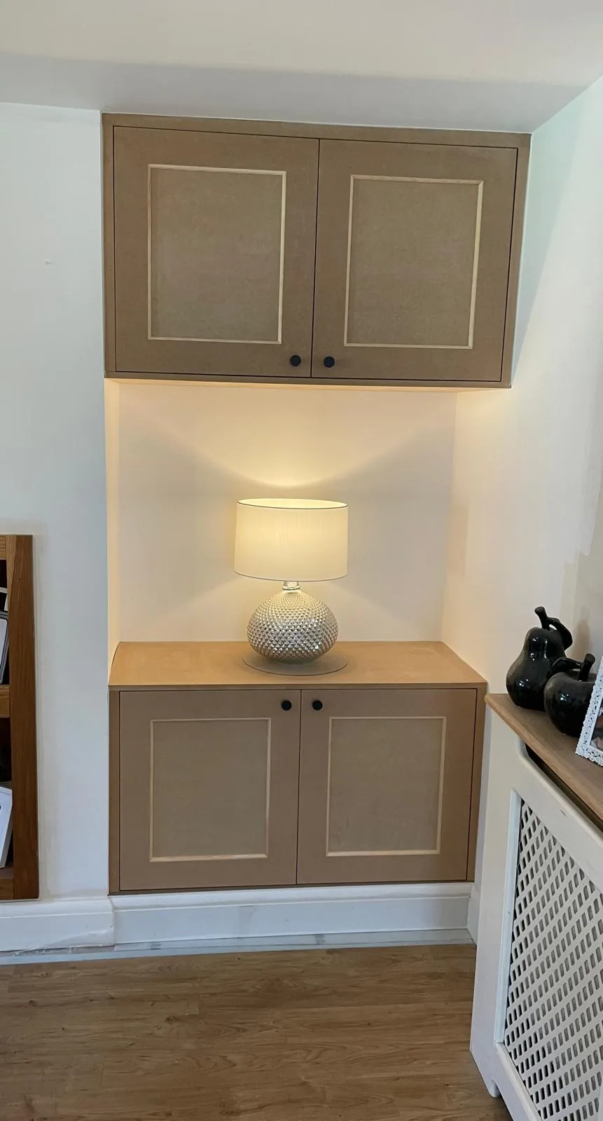 Bespoke alcove cabinet by RT Carpentry