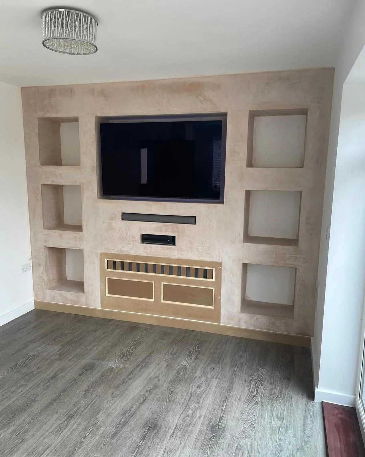 Bespoke media wall and cabinetry